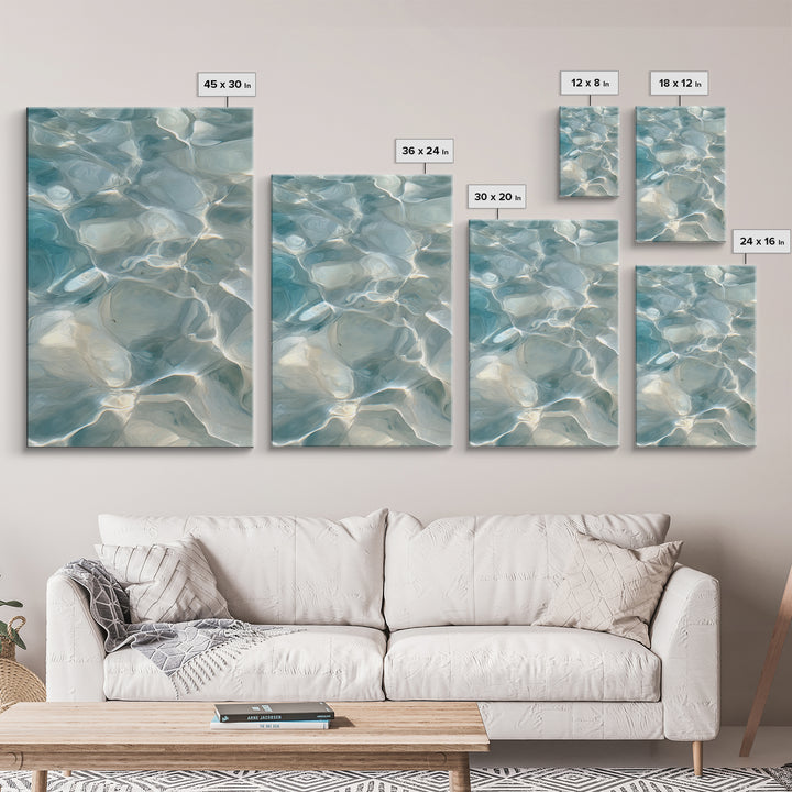 Abstract Water Ripples Canvas Print, Bathroom Art, Home Decor, Bathroom Decor, Fine Art, Spa, Canvas Wall Art, Digital Print, BAT-2x3-61