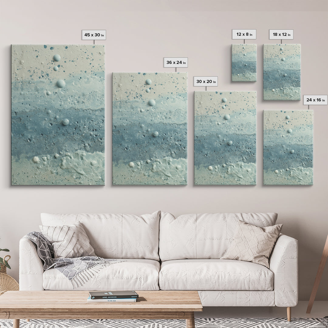 Soft Cloud and Rain Composition Framed Canvas Print, Bathroom Art, Room Decor, Bathroom Decor, Spa, Custom Pet Portrait, BAT-2x3-75