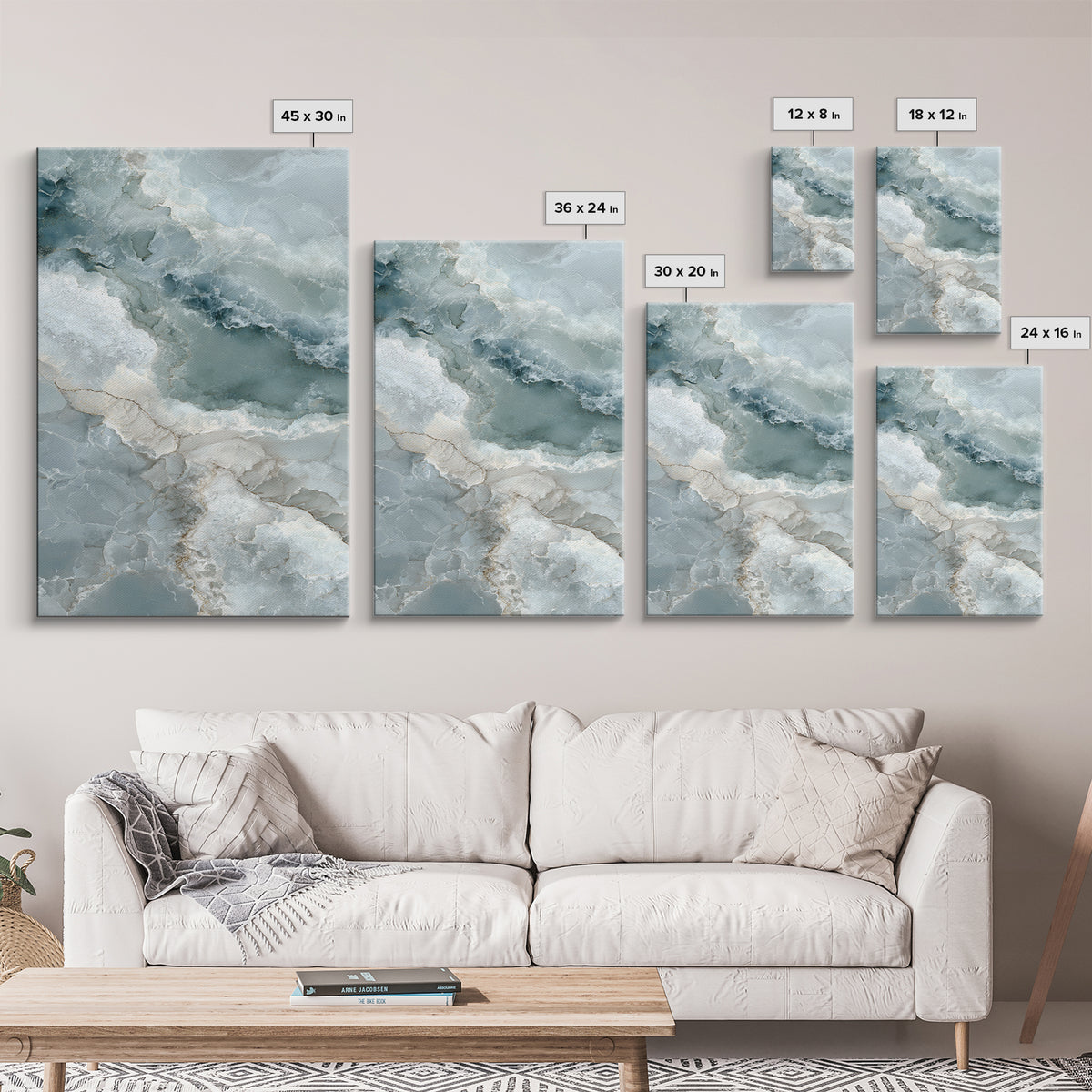 Abstract Marble Texture Canvas Print, Bathroom Art, Contemporary Art, Bathroom Decor, Abstract Art, Spa, Framed Wall Art, BAT-2x3-96