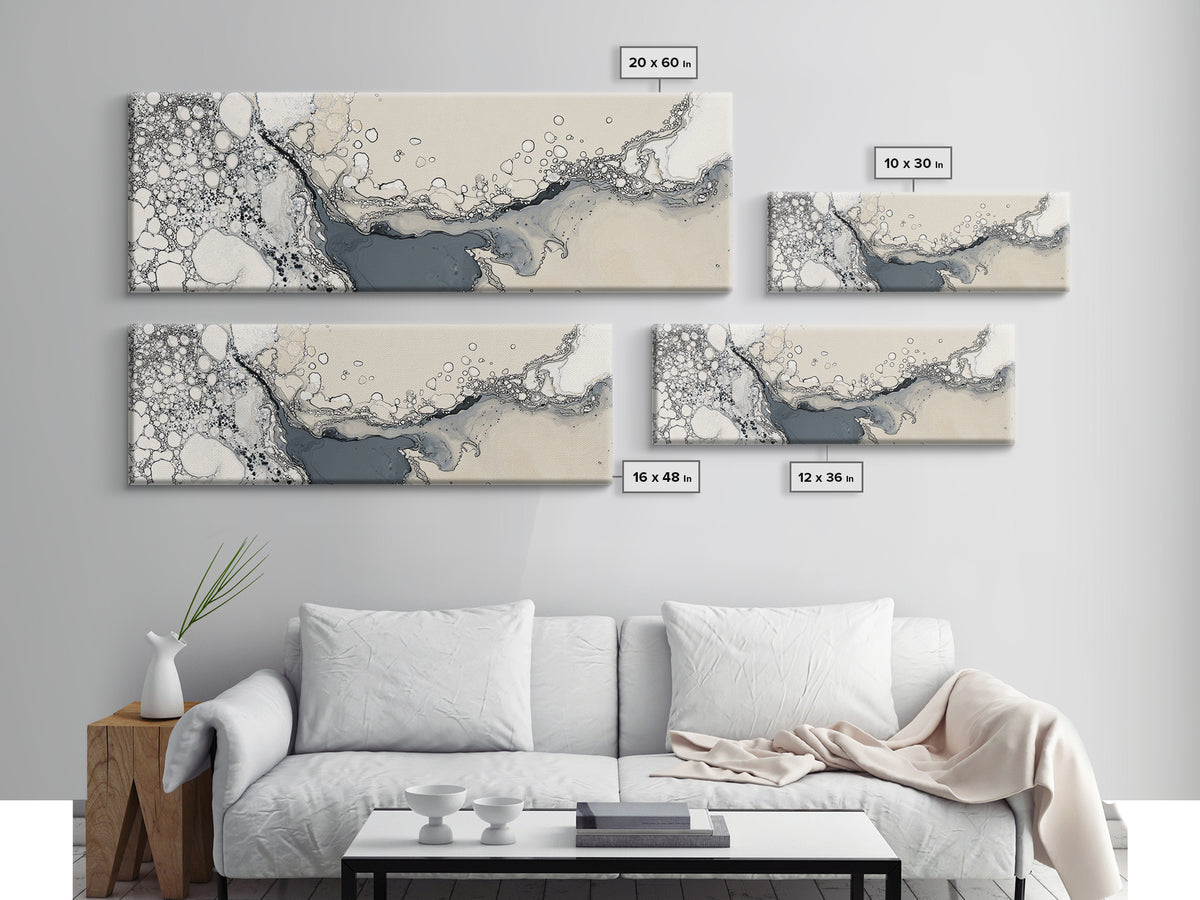 Soft Figure Line Drawing Framed Canvas Print, Bathroom Art, Neutral Decor, Bathroom Decor, Oil Painting, Spa, Wall Art, BAT-3x1-23
