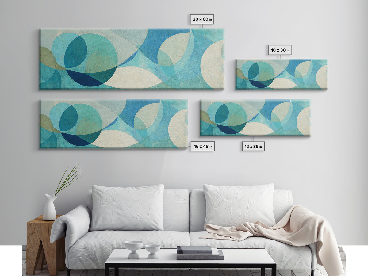 Clean Geometric Forms Framed Canvas Print, Bathroom Art, Bathroom Decor, Abstract Art, Spa, Bathroom Accessories, Modern Art, BAT-3x1-37