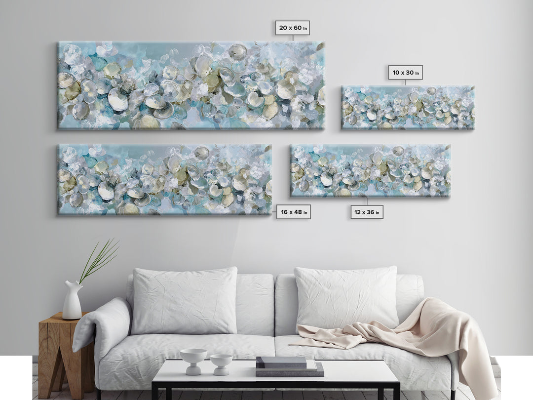 Oyster Shell Study Canvas Print, Bathroom Art, Bathroom Wallpaper, Bathroom Decor, Oil Painting, Spa, Luxury Decor, Art Print, BAT-3x1-62