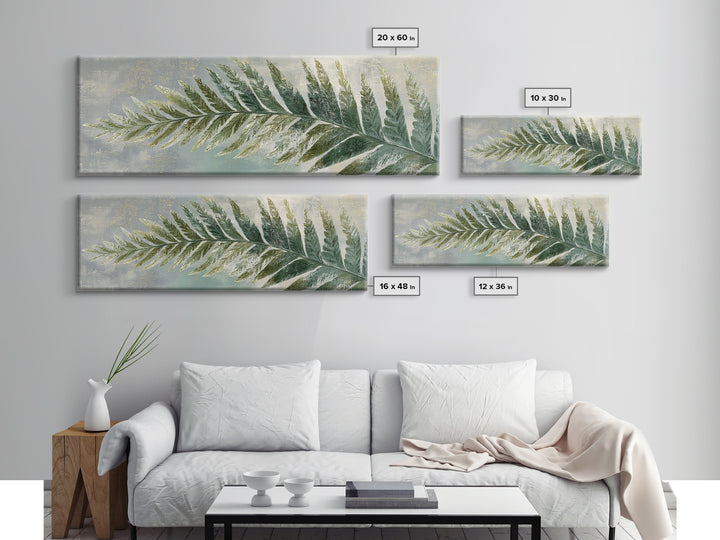 Green Fern Frond Closeup Canvas Print, Bathroom Art, Bathroom Wall Decor, Bathroom Decor, Fine Art, Spa, Bathroom Print, BAT-3x1-98