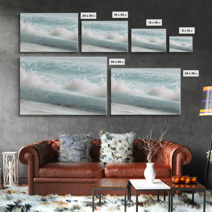 Calming Blue Ocean Wave Study Canvas Print, Bathroom Art, Bathroom Wall Decor, Bathroom Decor, Fine Art, Spa, Bathroom Print, BAT-3x2-29