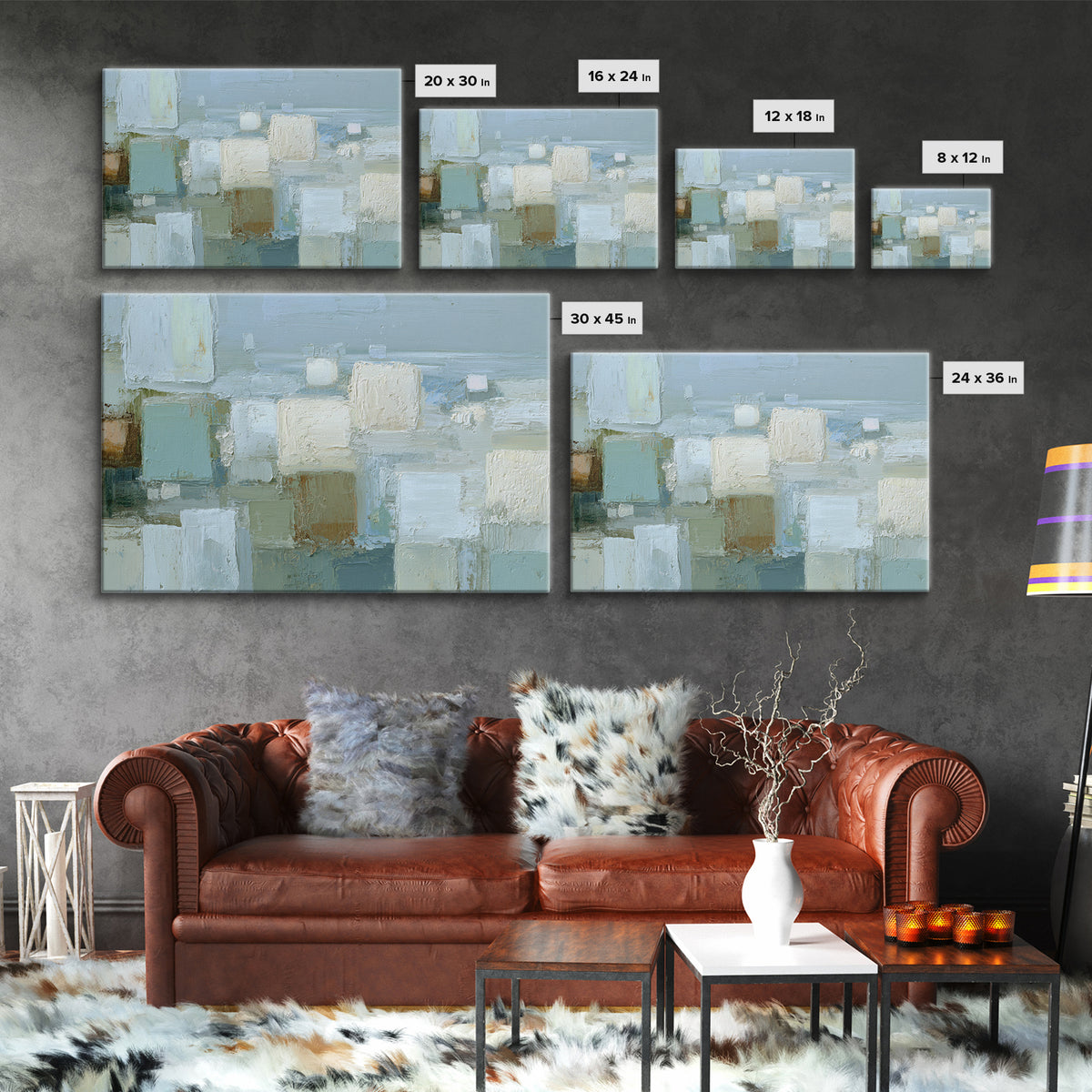 Clean Geometric Forms Canvas Print, Bathroom Art, Bathroom Prints, Bathroom Decor, Spa, Trendy Wall Art, Gallery Decor, BAT-3x2-49
