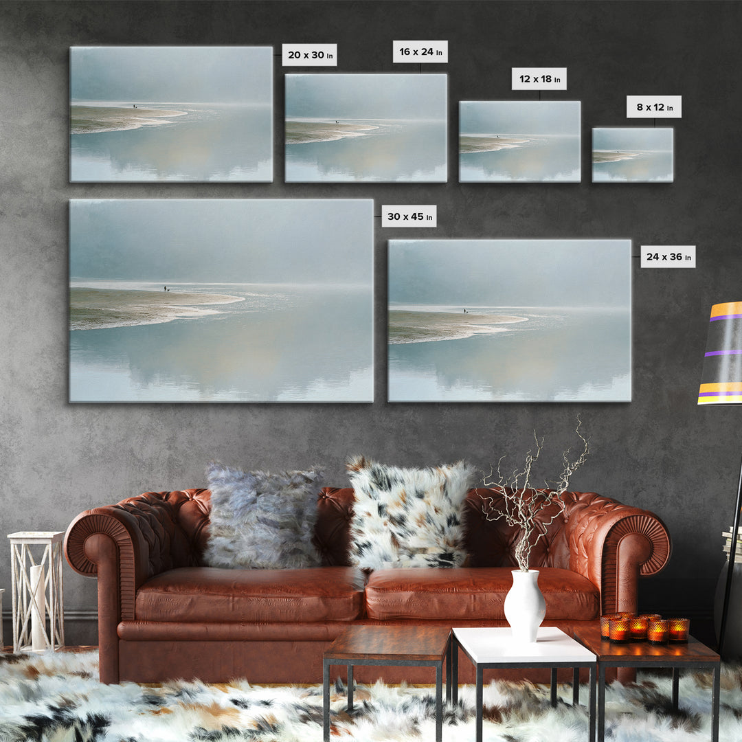 Misty Lake Scene Canvas Print, Bathroom Art, Canvas Wall Art, Bathroom Decor, Spa, Bathroom Wallpaper, Funny Bathroom Art, BAT-3x2-61