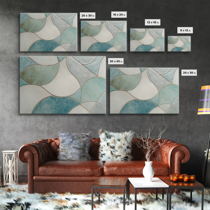 Clean Geometric Forms Canvas Print, Bathroom Art, Bathroom Prints, Bathroom Decor, Spa, Trendy Wall Art, Gallery Decor, BAT-3x2-73