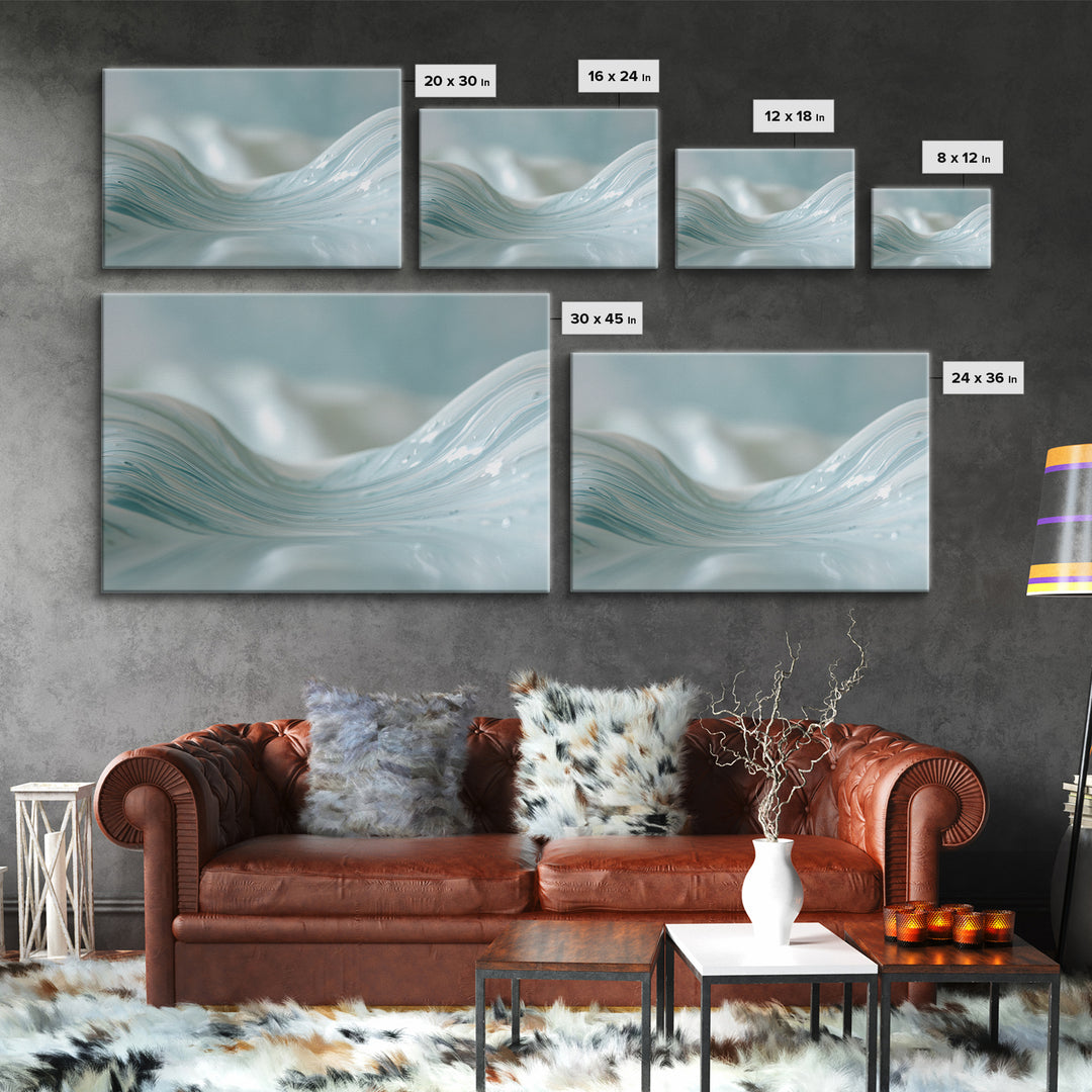 Soft Cloud and Rain Composition Framed Canvas Print, Bathroom Art, Bathroom Print, Bathroom Decor, Fine Art, Spa, BAT-3x2-95