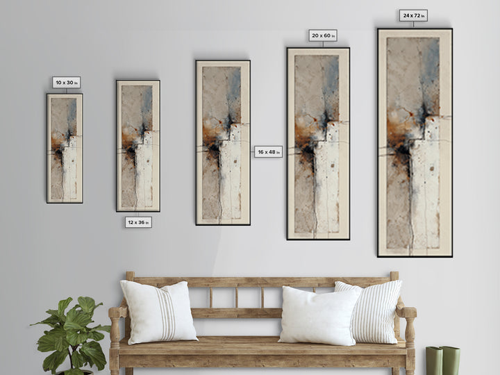Minimal Face Pair Drawn Framed Canvas Print, Black and White Art, Fine Art Print, Living Room Decor, Oil Painting, Monochrome, BAW-1x3-50