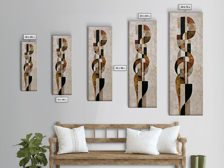 Monochrome Female Profile Canvas Print, Black and White Art, Printable, Living Room Decor, Abstract Art, Monochrome, BAW-1x3-85