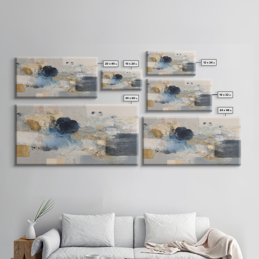 Minimal Face Pair Drawn Framed Canvas Print, Black and White Art, Contemporary Art, Living Room Decor, Fine Art, Monochrome, BAW-2x1-34