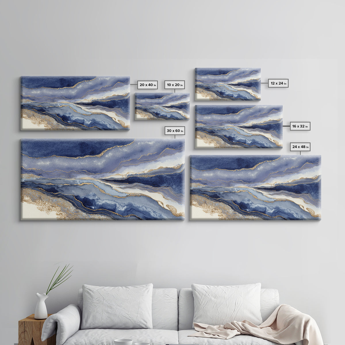 Minimal Face Pair Drawn Canvas Print, Black and White Art, Halloween Decor, Living Room Decor, Oil Painting, Monochrome, BAW-2x1-58