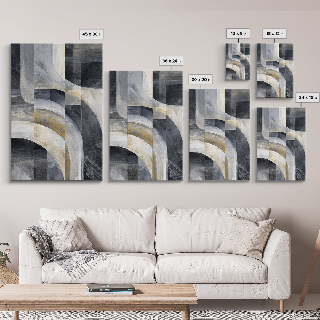 Abstract Marble Texture Canvas Print, Black and White Art, Print, Living Room Decor, Abstract Art, Monochrome, Printable Art, BAW-2x3-23