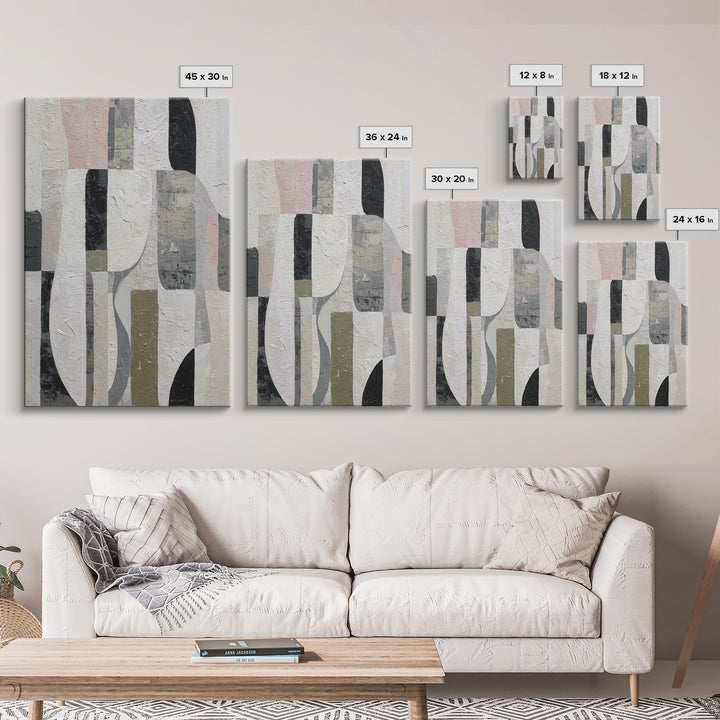 Abstract Marble Texture Canvas Print, Black and White Art, Apartment Decor, Living Room Decor, Monochrome, Photo Prints, BAW-2x3-71