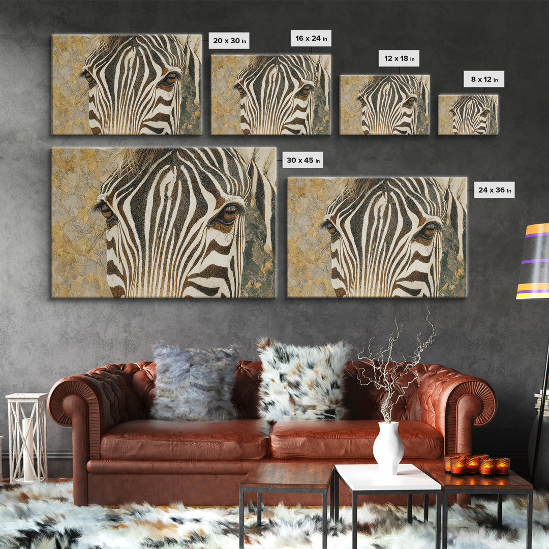 Zebra Stripe Closeup as Graphic Abstraction Canvas Print, Black and White Art, Cabin Decor, Living Room Decor, Monochrome, BAW-3x2-36