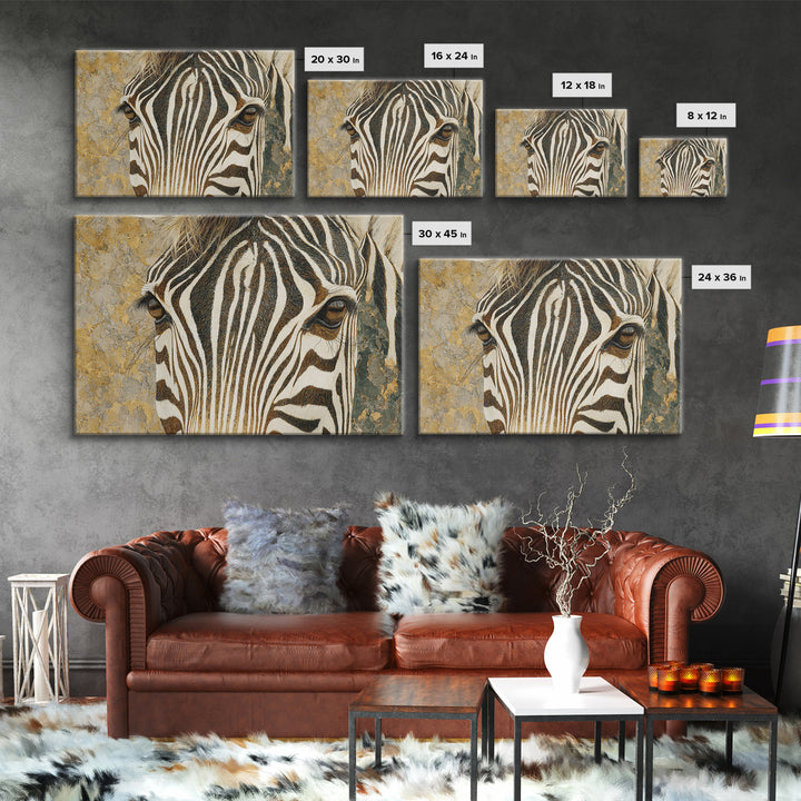 Zebra Stripe Closeup as Graphic Abstraction Canvas Print, Black and White Art, Cabin Decor, Living Room Decor, Monochrome, BAW-3x2-36