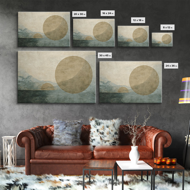 Large Circle and Line Abstract Canvas Print, Black and White Art, Original Art, Living Room Decor, Abstract Art, Monochrome, BAW-3x2-4