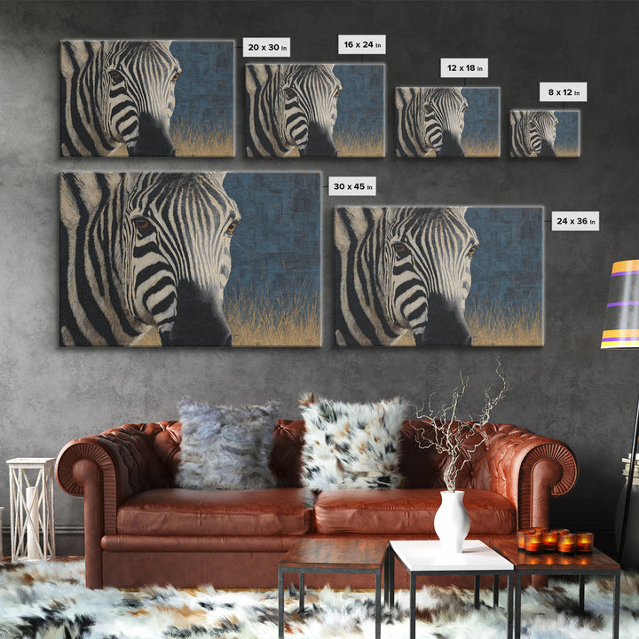 Zebra Stripe Closeup as Graphic Abstraction Canvas Print, Black and White Art, Art, Living Room Decor, Fine Art, Monochrome, BAW-3x2-84