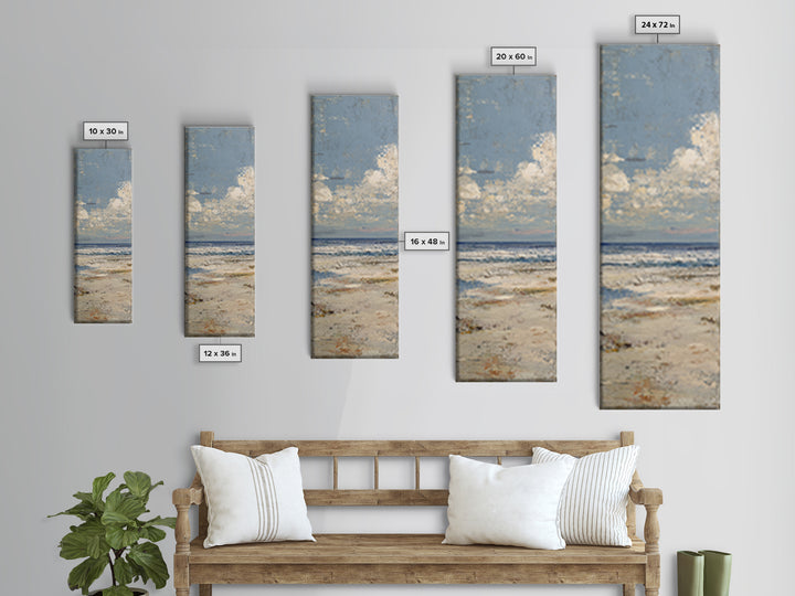 Abstract Ocean Horizon Framed Canvas Print, Beach Art, Home Decor, Coastal Decor, Shore, Printable Art, Abstract Wall Art, BEA-1x3-52