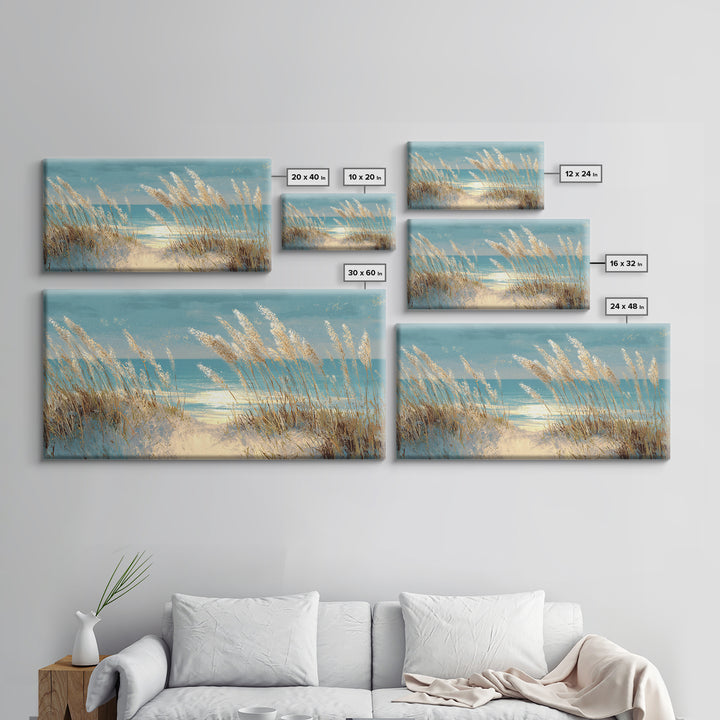 Sea Oats Swaying Canvas Print, Beach Art, Printable Wall Art, Coastal Decor, Shore, Living Room Wall Art, Nautical Decor, BEA-2x1-49