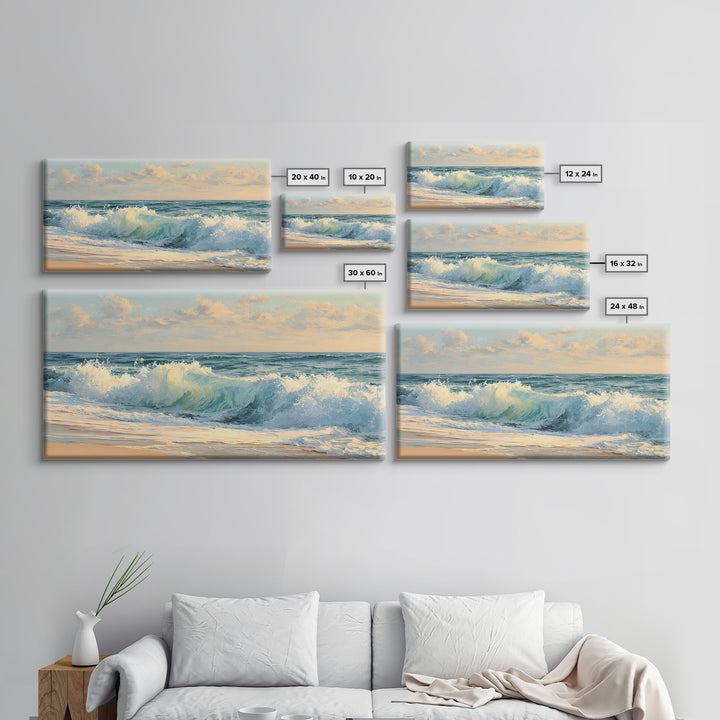 Stormy Ocean Wave Canvas Print, Beach Art, Original Painting, Coastal Decor, Fine Art, Shore, Nautical Decor, Coastal Wall Art, BEA-2x1-77