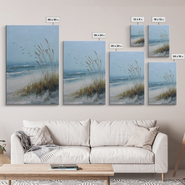 Sea Oats Swaying Framed Canvas Print, Beach Art, Abstract Wall Art, Coastal Decor, Fine Art, Shore, Coastal Art, Beach Print, BEA-2x3-85