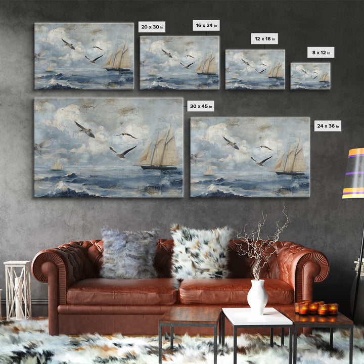 Old Coastal Map Composition Canvas Print, Beach Art, Abstract Art, Coastal Decor, Fine Art, Shore, Modern Art, Beach Wall Art, BEA-3x2-1
