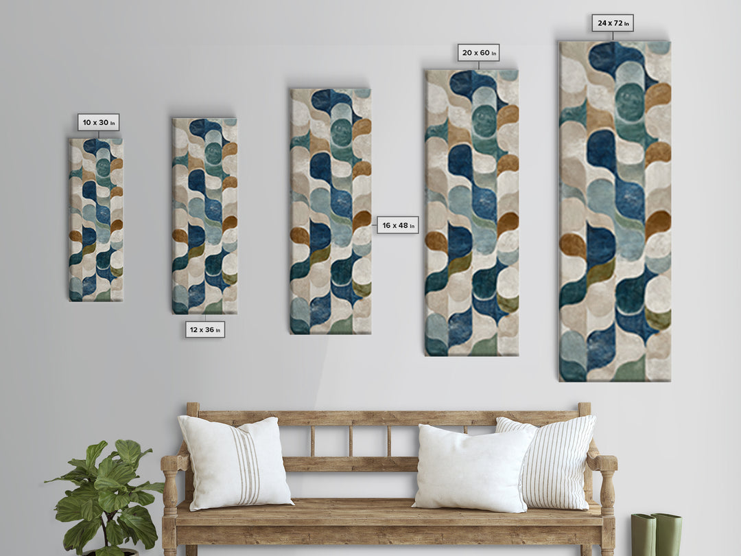 Tribal Neutral Pattern Canvas Print, Boho Art, Modern Decor, Living Room Decor, Fine Art, Bohemian, Wall Decor, Prints, BOH-1x3-26