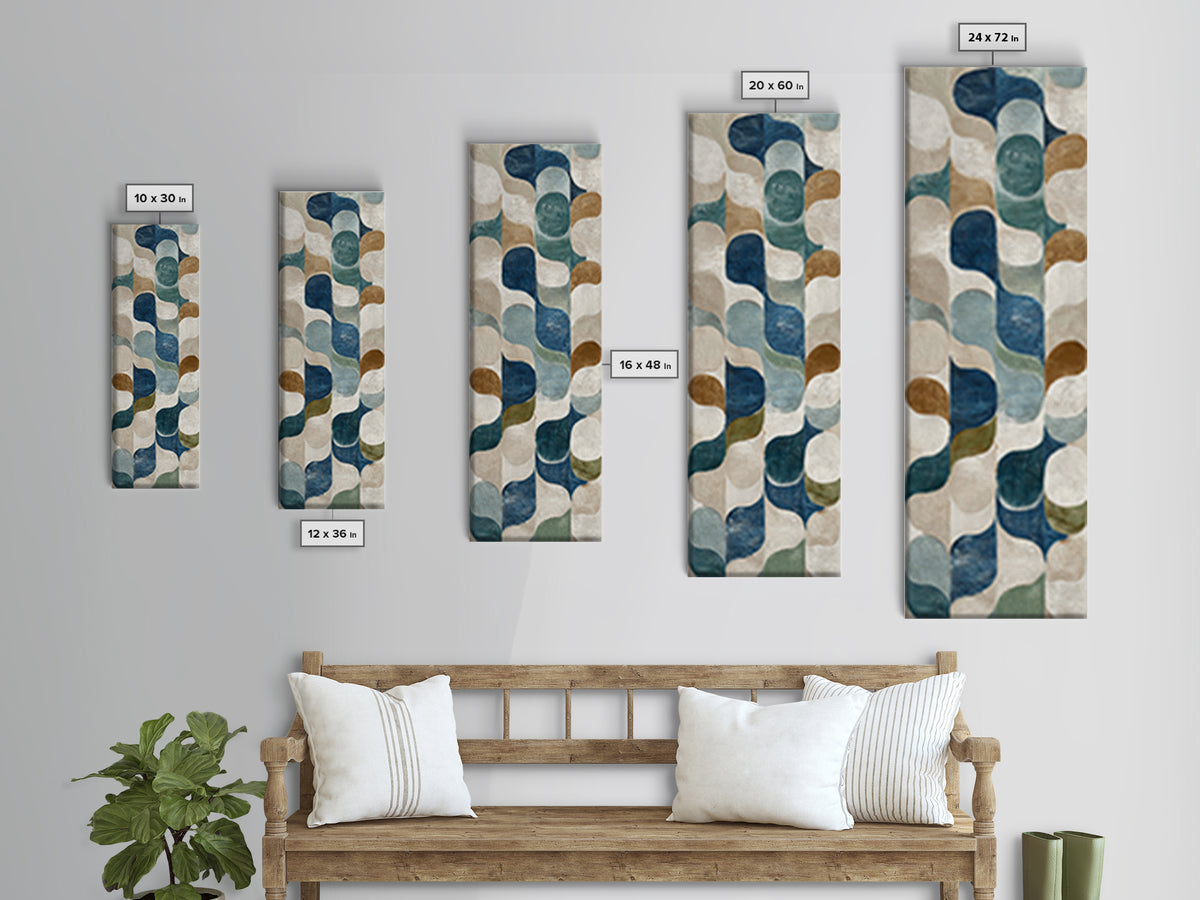 Tribal Neutral Pattern Canvas Print, Boho Art, Modern Decor, Living Room Decor, Fine Art, Bohemian, Wall Decor, Prints, BOH-1x3-26