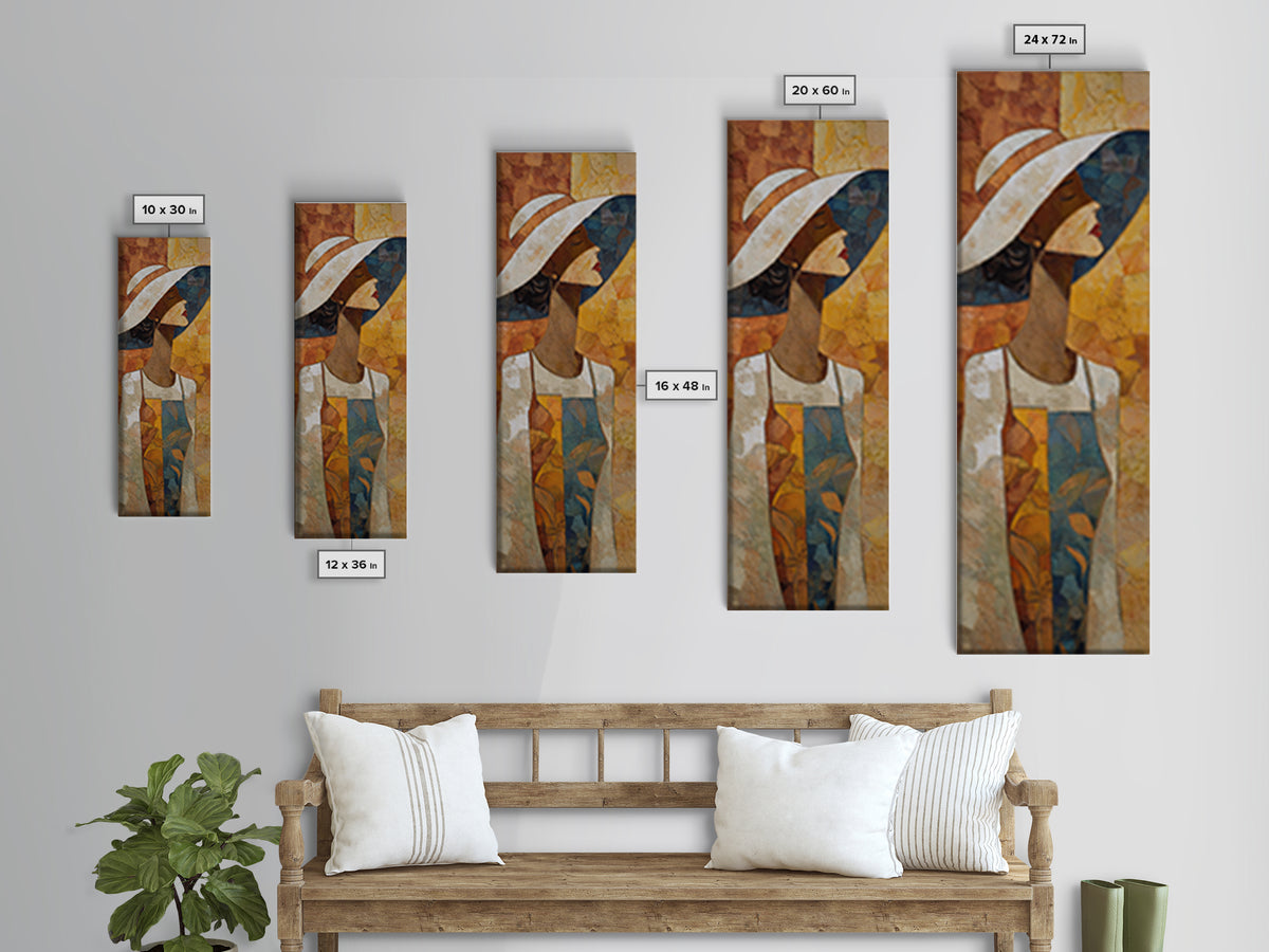 Desert Woman Portrait Framed Canvas Print, Boho Art, Printable Art, Living Room Decor, Fine Art, Bohemian, Neutral Decor, BOH-1x3-3