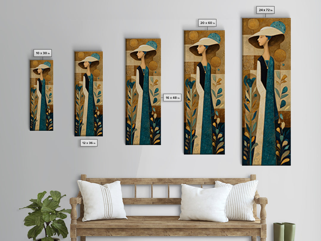 Desert Woman Portrait Canvas Print, Boho Art, Luxury Decor, Living Room Decor, Fine Art, Bohemian, Digital Art, Printable, BOH-1x3-51