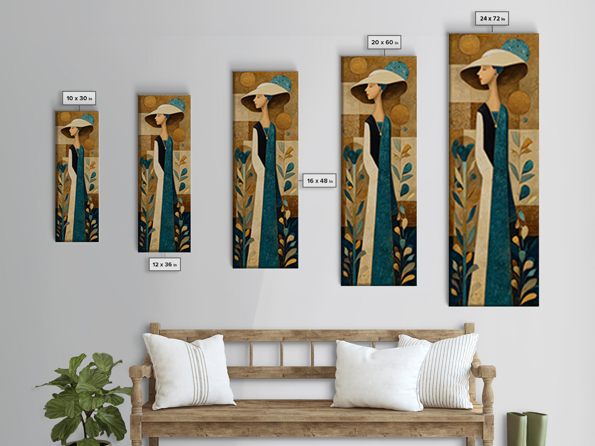 Desert Woman Portrait Canvas Print, Boho Art, Luxury Decor, Living Room Decor, Fine Art, Bohemian, Digital Art, Printable, BOH-1x3-51