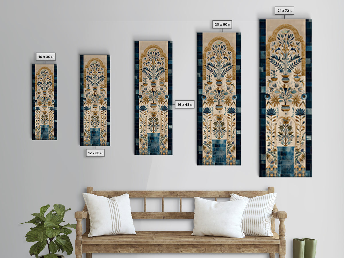 Hand Painted Moroccan Arch Canvas Print, Boho Art, Living Room Decor, Fine Art, Bohemian, Modern Decor, Fine Art Print, BOH-1x3-7