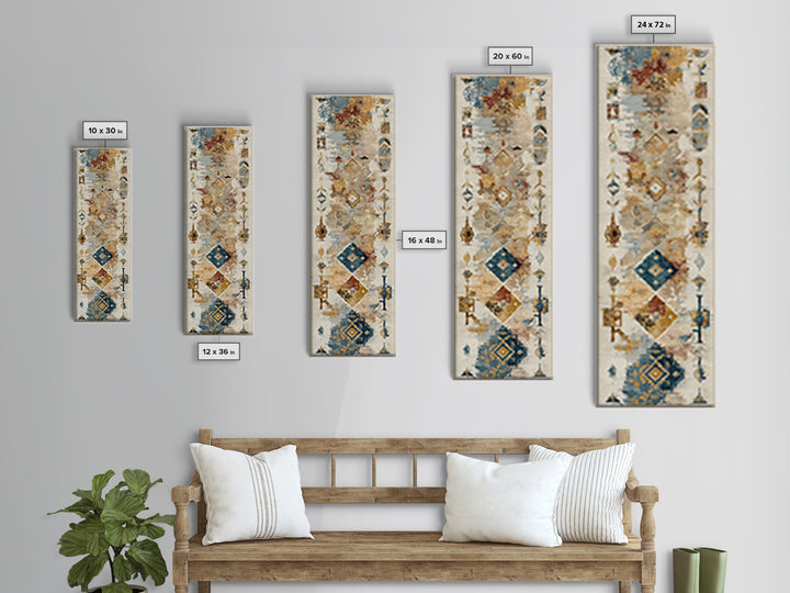 Tribal Neutral Pattern Canvas Print, Boho Art, Art, Living Room Decor, Fine Art, Bohemian, Wallart, Art Nouveau, Abstract Art, BOH-1x3-98