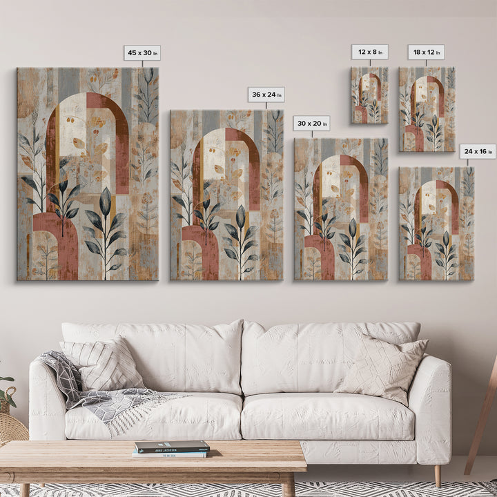Neutral Rainbow Arches Canvas Print, Boho Art, Living Room Decor, Abstract Art, Bohemian, Modern Decor, Fine Art Print, BOH-2x3-35