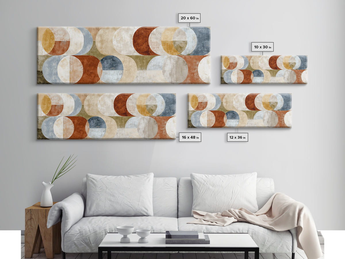 Tribal Neutral Pattern Canvas Print, Boho Art, Artwork, Living Room Decor, Fine Art, Bohemian, Boho Decor, Living Room Wall Art, BOH-3x1-78