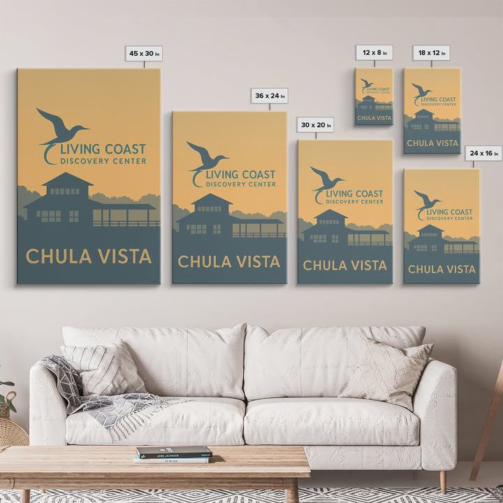 Chula Vista Travel Poster, Framed Canvas Print, Minimalist Retro Wall Art, Chula Vista Art Print, Living Room Wall Art, Gift For Travelers