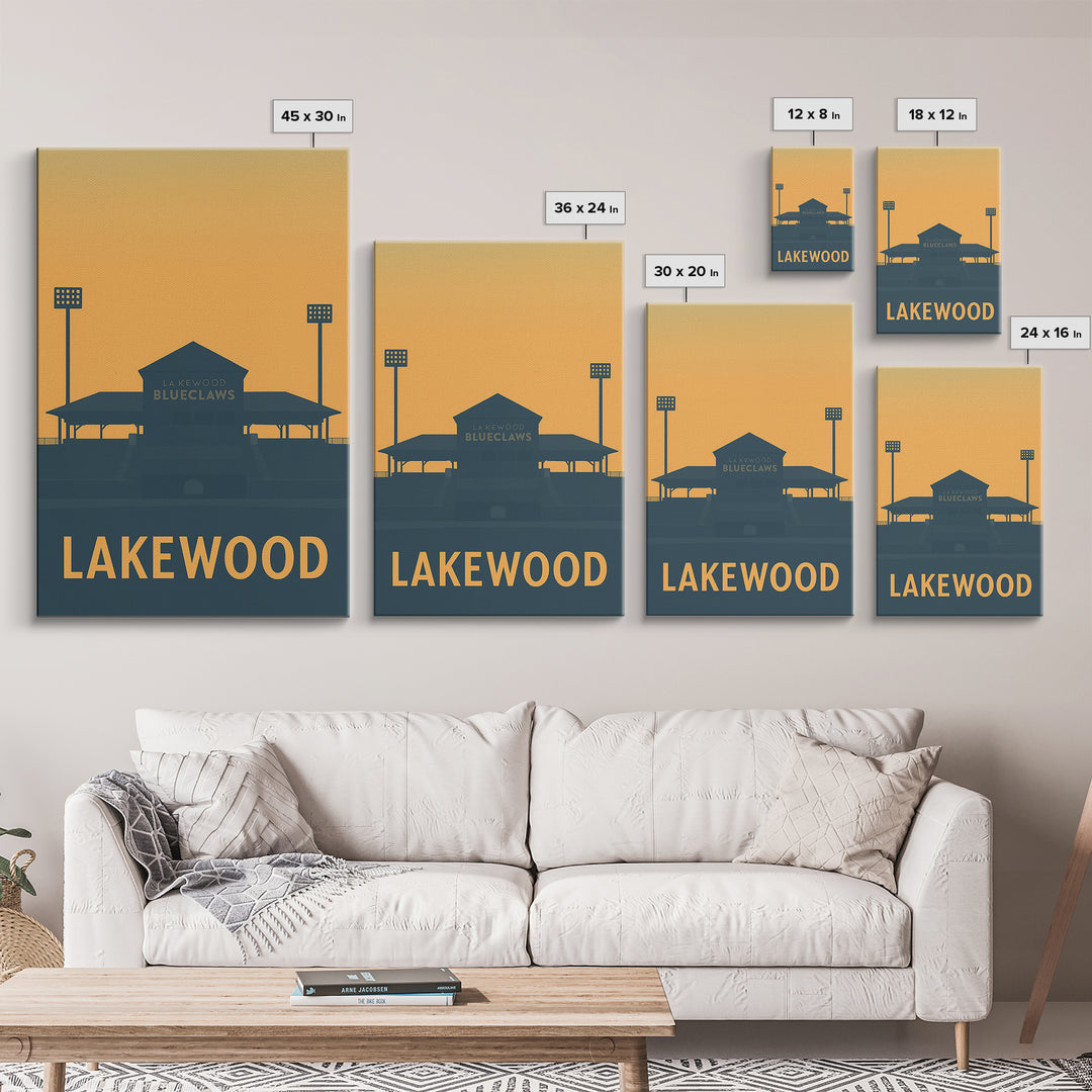 Lakewood Travel Poster, Canvas Print, Mid Century Travel Art, Lakewood ...