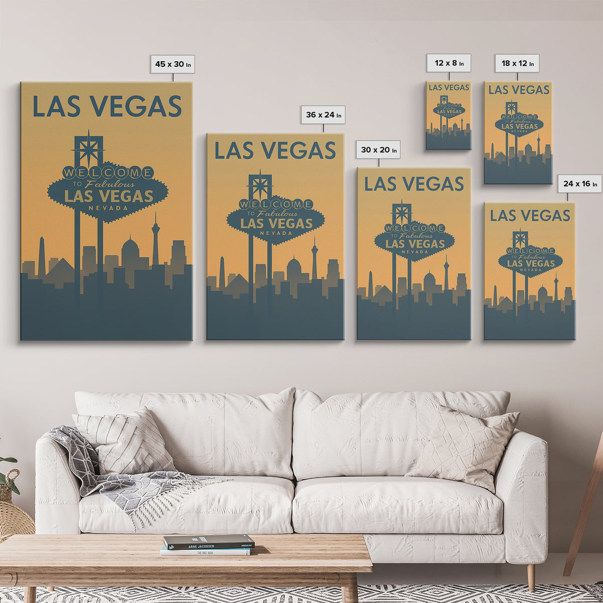Las Vegas Travel Poster, Canvas Print, Minimalist Retro Wall Art, Las Vegas Travel Art, Mid Century Wall Art, Travel Poster Art