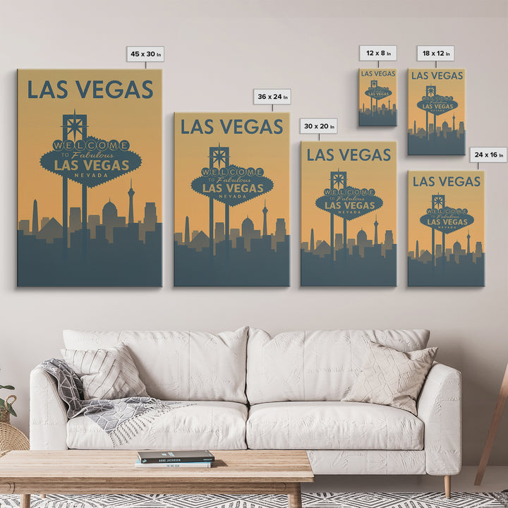 Las Vegas Travel Poster, Canvas Print, Minimalist Retro Wall Art, Las Vegas Travel Art, Mid Century Wall Art, Travel Poster Art