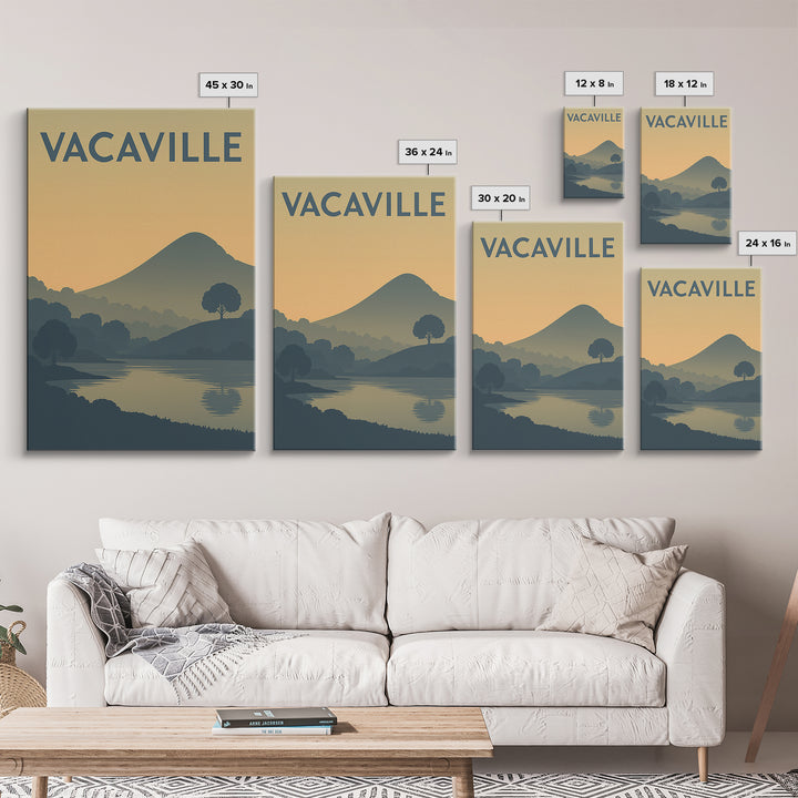 Vacaville California Travel Poster, Canvas Print, Vintage City Poster Art, Vacaville Travel Art, Vintage Travel Art, Travel Poster Set