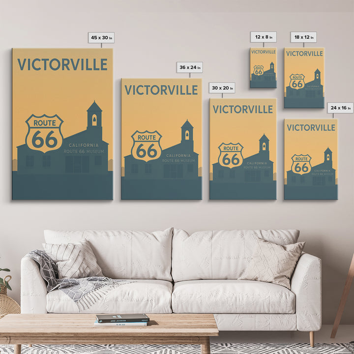 Victorville Travel Poster, Canvas Print, Minimalist Retro Wall Art, Victorville City Art, City Travel Prints, Travel Poster Set