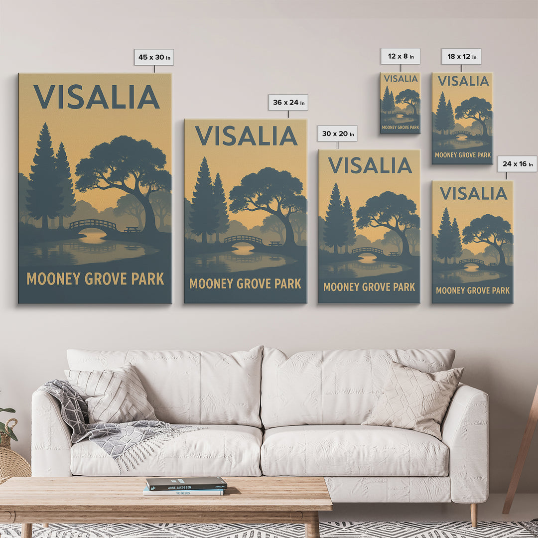 Visalia California Travel Poster, Canvas Print, Sunset Skyline Wall Art, Visalia Wall Art, Office Decor, Travel Art Print, Travel Wall Decor