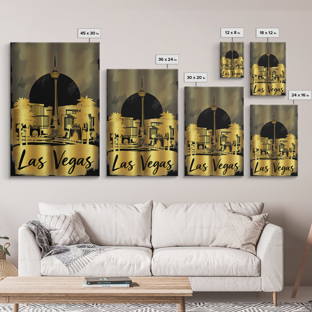 Las Vegas Nevada Travel Poster, Framed Canvas Print, Dark Background Poster Art, Las Vegas Poster Print, Eclectic Wall Decor, Fine Art Print
