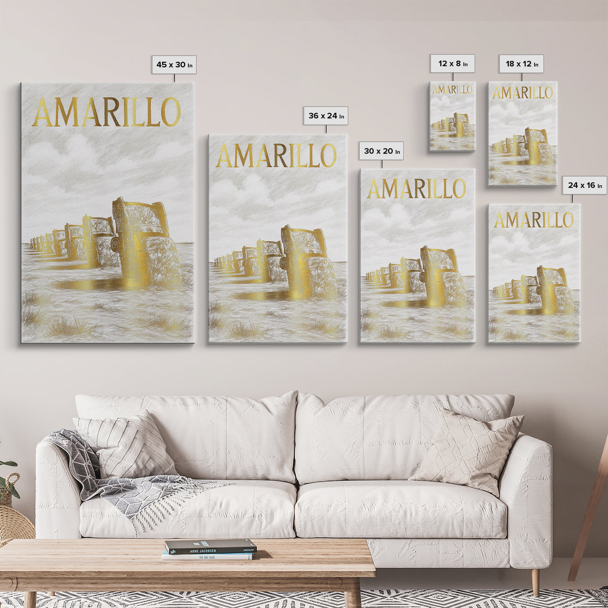 Amarillo Texas Travel Poster, Framed Canvas Print, Minimalist Poster Art, Amarillo Travel Art, Travel Wall Art, City Travel Prints, Wall Art