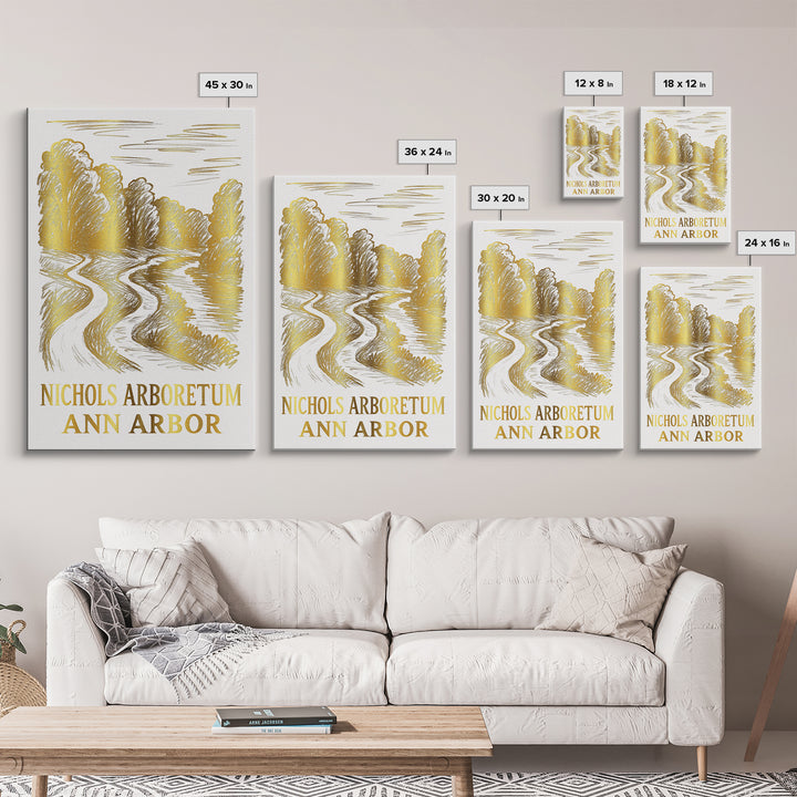 Ann Arbor Travel Poster, Canvas Print, Minimalist Poster Art, Ann Arbor City Art, Travel Poster Art, Living Room Wall Art, Poster Art