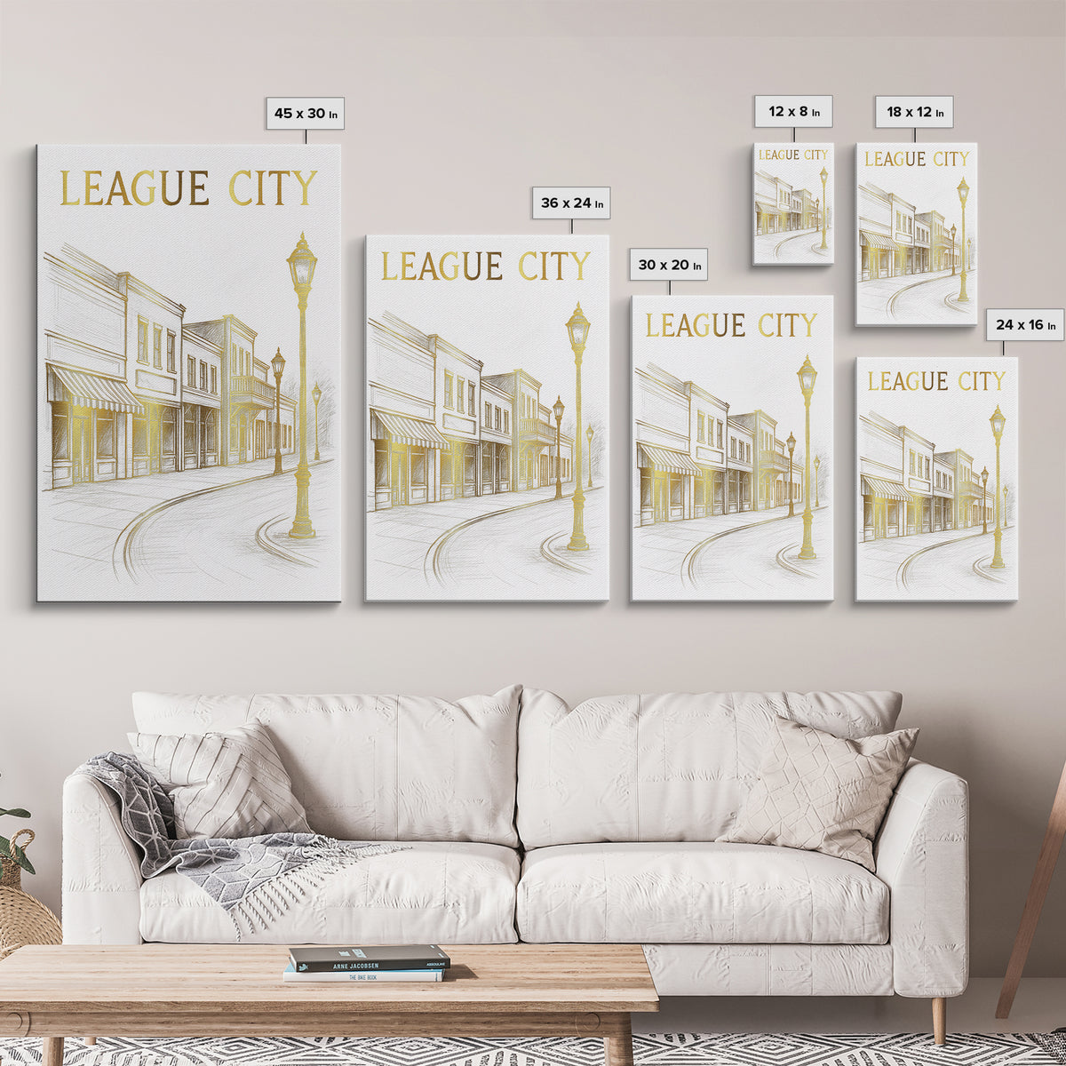 League City Texas Travel Poster, Canvas Print, Minimalist Poster Art, League City Art Print, Travel Wall Art, Skyline Art, Wanderlust Decor