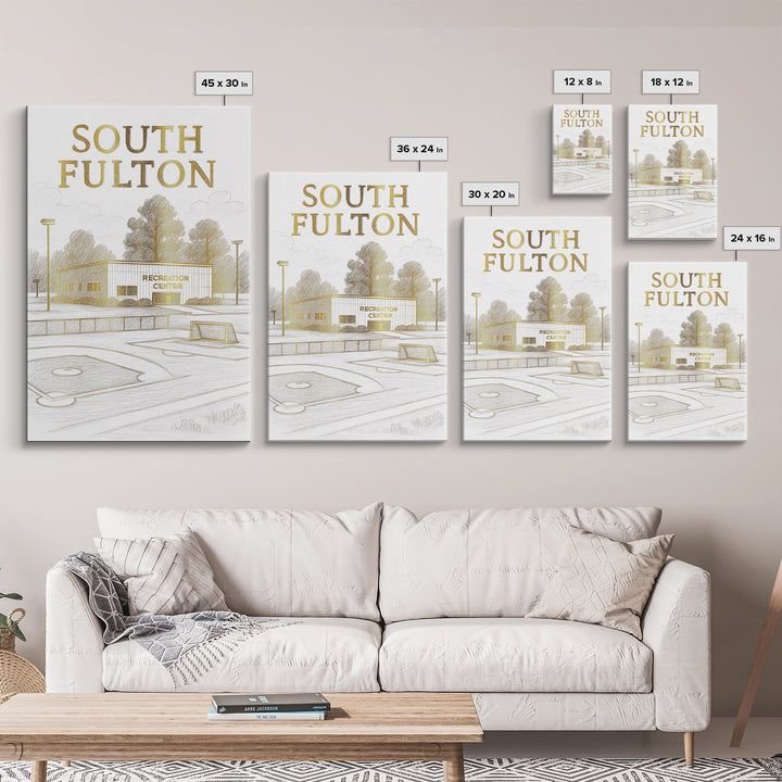 South Fulton Georgia Travel Poster, Canvas Print, Minimalist Poster Art, South Fulton Travel Art, Travel Art Print, City Travel Prints