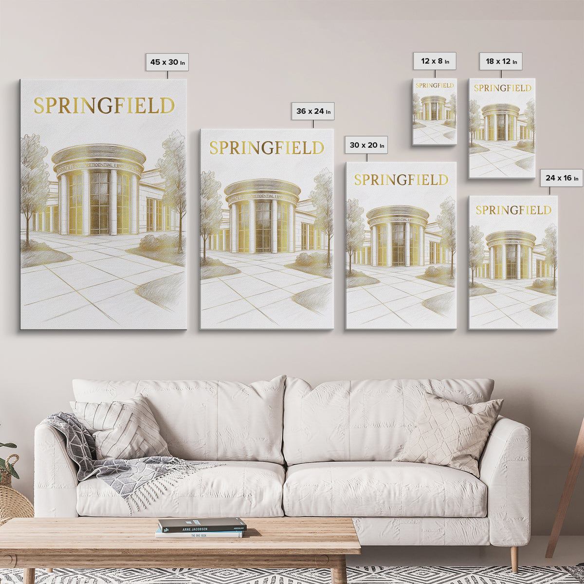 Springfield Travel Poster, Canvas Print, Minimalist Poster Art, Springfield Poster Print, Travel Poster Art, Travel Art Print, Design 6