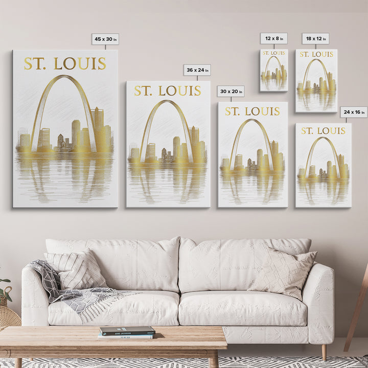 St Louis Missouri Travel Poster, Canvas Print, Minimalist Poster Art, St Louis Art Print, Travel Print, City Travel Prints, City Art Print